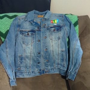 RENT Fox jean jacket. Size Medium